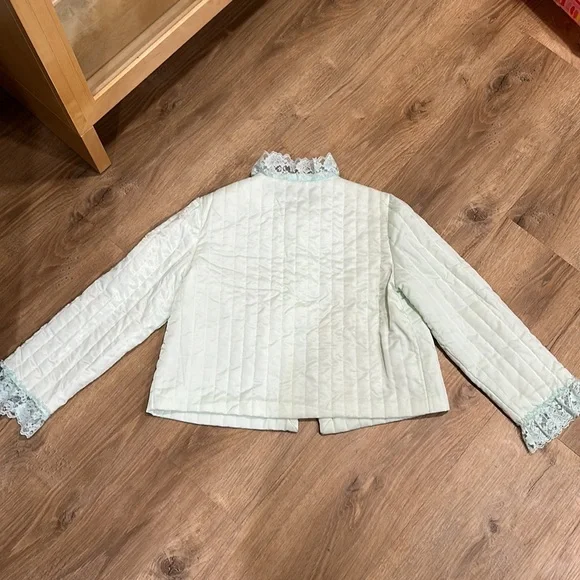 Vintage baby blue quilted jacket - Picture 3 of 4
